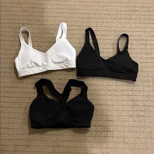 Aerie Women's Black and White Sport Bra Set